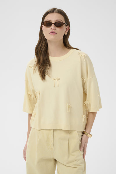 SLSpina Boxy Bow Pullover Turtledove - 125202 - 30409226 Thumbnail