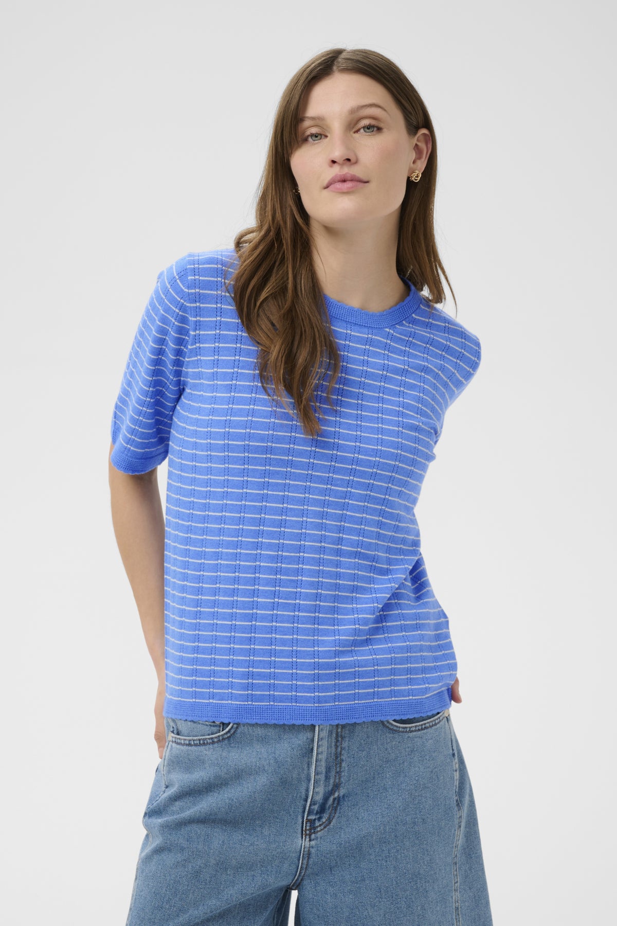 SLSpina Pullover SS Regatta w Turtledove Stripe - - 30409267
