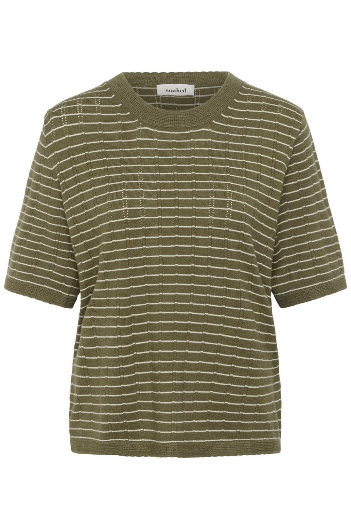 SLSpina Pullover SS Dusky Green w Turtledove St - - 30409267