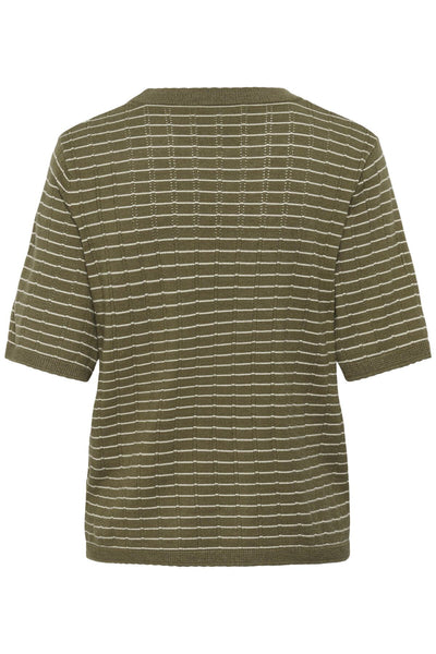 SLSpina Pullover SS Dusky Green w Turtledove St - - 30409267 Thumbnail