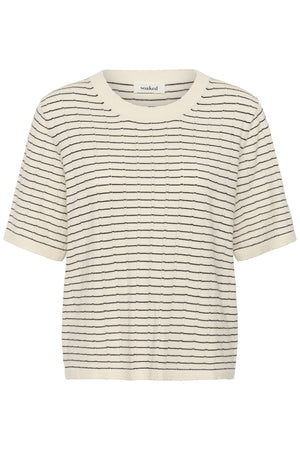 SLSpina Pullover SS Turtledove w Black stripe - 30 - 30409267