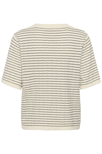 SLSpina Pullover SS Turtledove w Black stripe - 30 - 30409267 Thumbnail