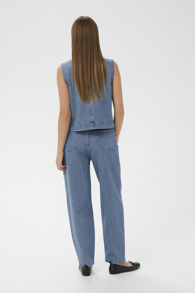 SLRinatina Barrel Jeans Medium Blue Denim - 301130 - 30409277 Thumbnail
