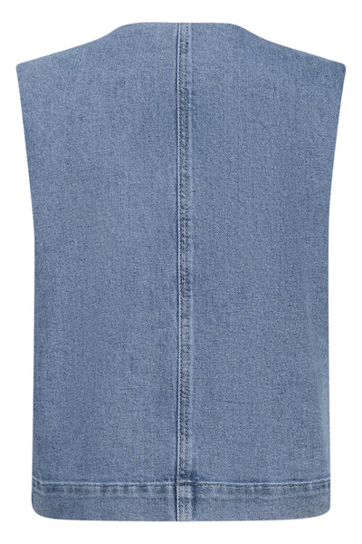 SLRinatina Waistcoat Medium Blue Denim - 301130 - 30409278 Thumbnail