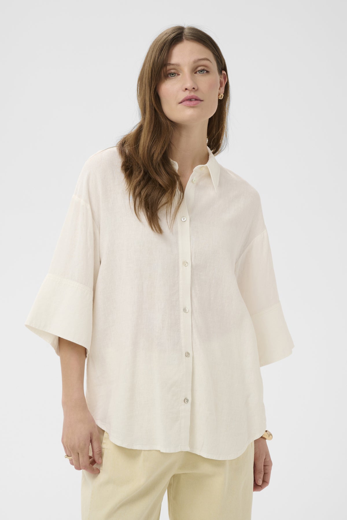 SLAria Shirt SS Broken White - 111001 - 30409286