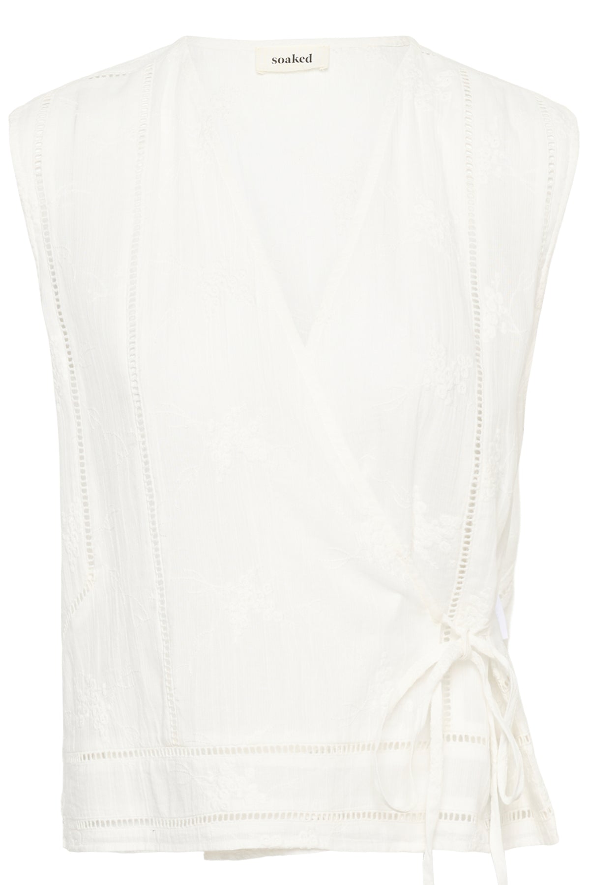 SLEmbla Wrap Top Broken White - 111001 - 30409289