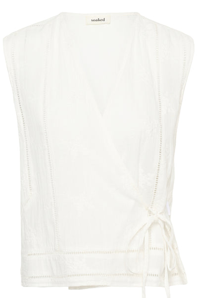SLEmbla Wrap Top Broken White - 111001 - 30409289 Thumbnail