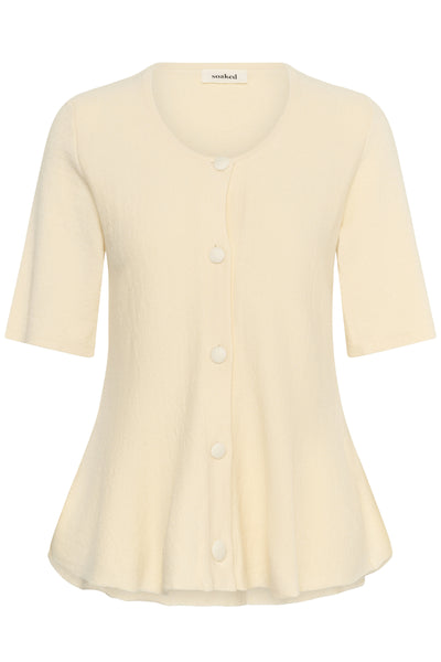SLSanja Peplum Cardigan Turtledove - 125202 - 30409291 Thumbnail