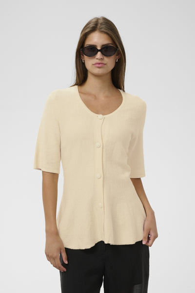 SLSanja Peplum Cardigan Turtledove - 125202 - 30409291 Thumbnail