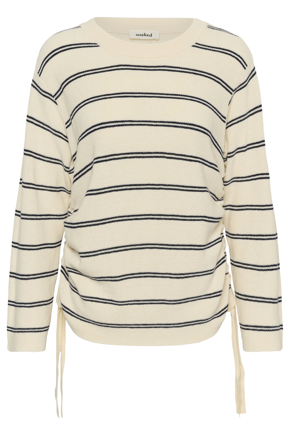 SLSanja Ruching Pullover Turtledove v Navy Stripe - 305 - 30409303