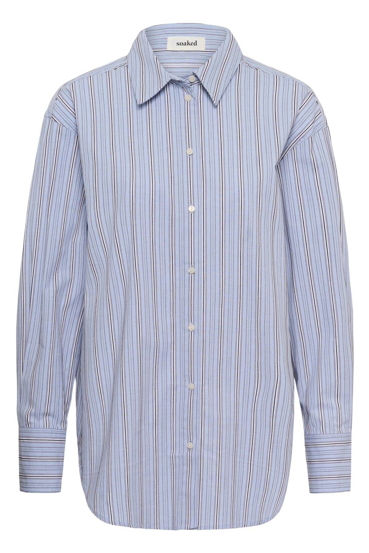 SLNoelle Striped Yoke Shirt LS Ashely Blue Stripes - 305045 - 30409340
