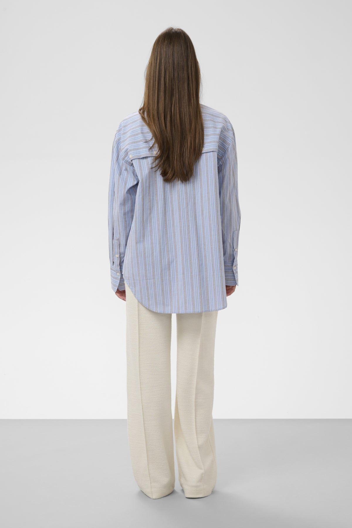 SLNoelle Striped Yoke Shirt LS Ashely Blue Stripes - 305045 - 30409340