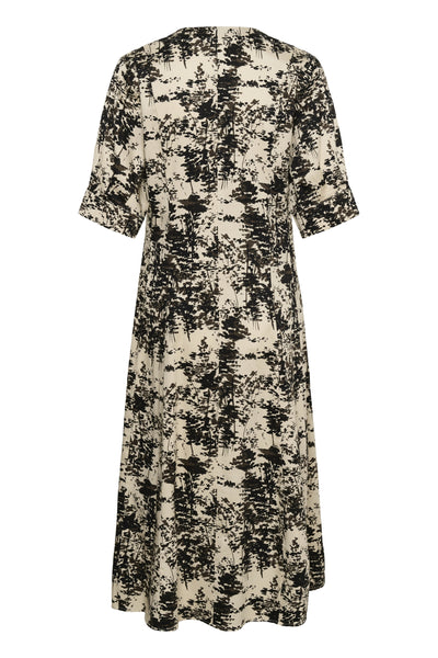 SLNaelle Chaman Printed Dress Oatmeal Forest - 305085 - 30409353 Thumbnail