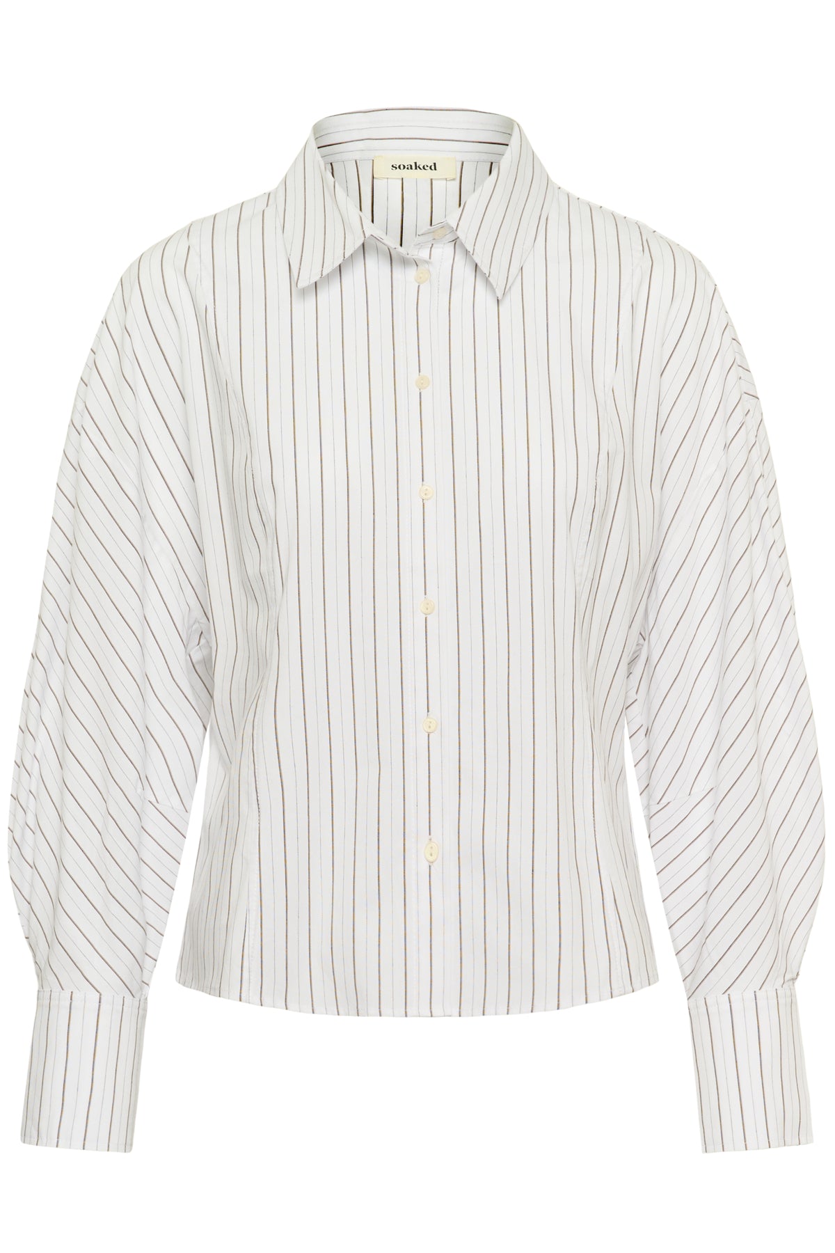 SLNoelle Balloon Shirt White and Beech Stripe - 30508 - 30409361