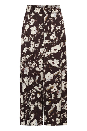 SLClero Noelle Printed Pants Brown Flower Print - 305074 - 30409383