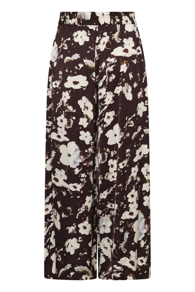 SLClero Noelle Printed Pants Brown Flower Print - 305074 - 30409383 Thumbnail