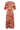 SLClero Midi Printed Dress SS Pureed Pumpkin Flower Print - - 30409386