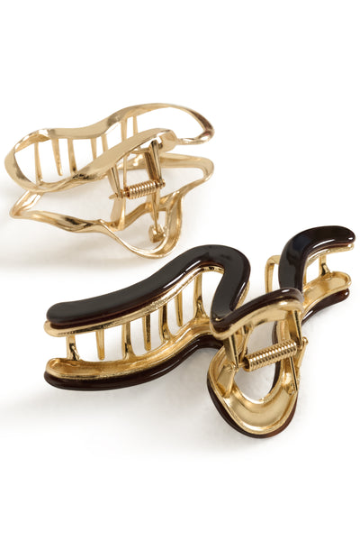 SLInah Hair Clips 2-Pack Gold - 150927 - 30409398 Thumbnail