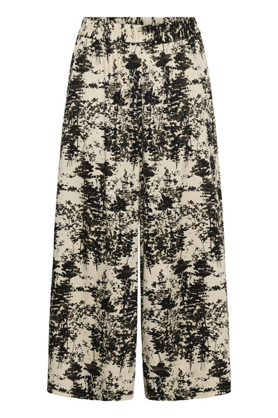 SLNaelle Printed Pants Oatmeal Forest - 305085 - 30409405 Thumbnail