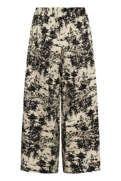SLNaelle Printed Pants Oatmeal Forest - 305085 - 30409405 Thumbnail