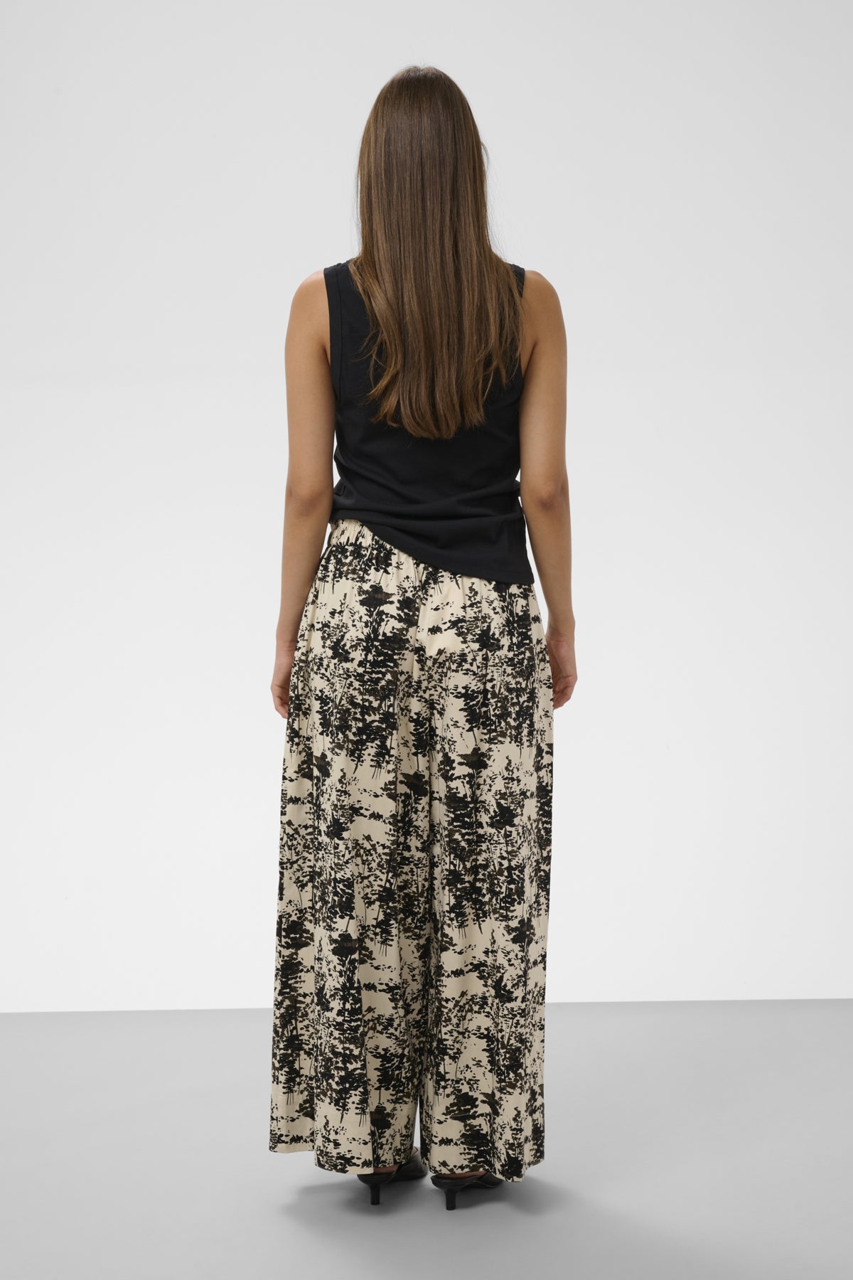 SLNaelle Printed Pants Oatmeal Forest - 305085 - 30409405