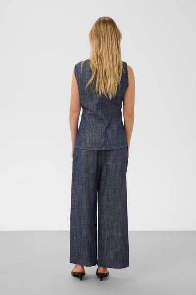 SLLufira Top Dark Blue Denim - 301728 - 30409411 Thumbnail
