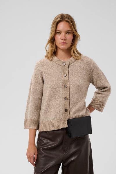 SLIdalia Cardigan SS Walnut Melange - 1811121 - 30409424 Thumbnail