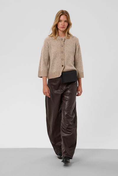 SLIdalia Cardigan SS Walnut Melange - 1811121 - 30409424 Thumbnail