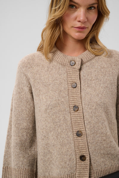 SLIdalia Cardigan SS Walnut Melange - 1811121 - 30409424 Thumbnail