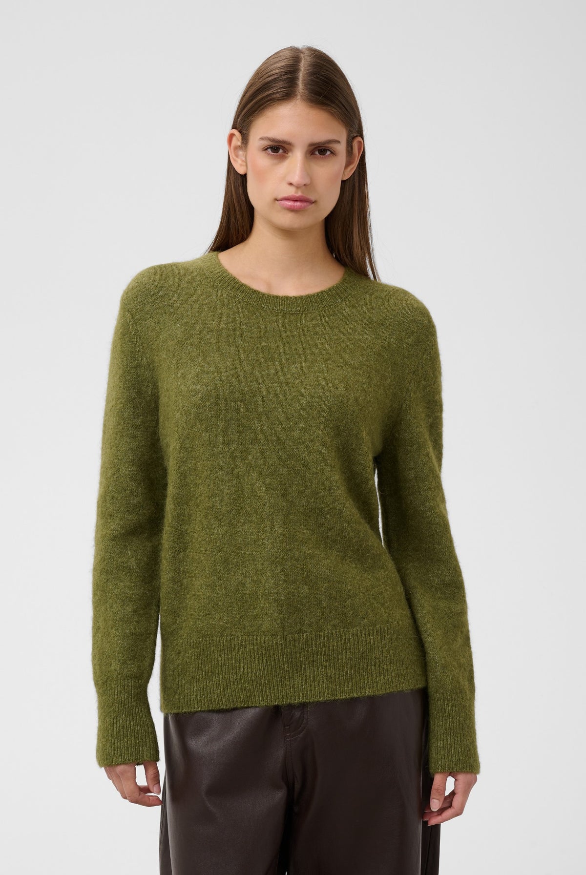 SLAnina Molina Crew-Neck Pullo Loden Green Melange - 1804221 - 30409434