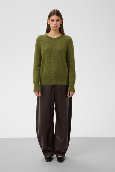 SLAnina Molina Crew-Neck Pullo Loden Green Melange - 1804221 - 30409434 Thumbnail