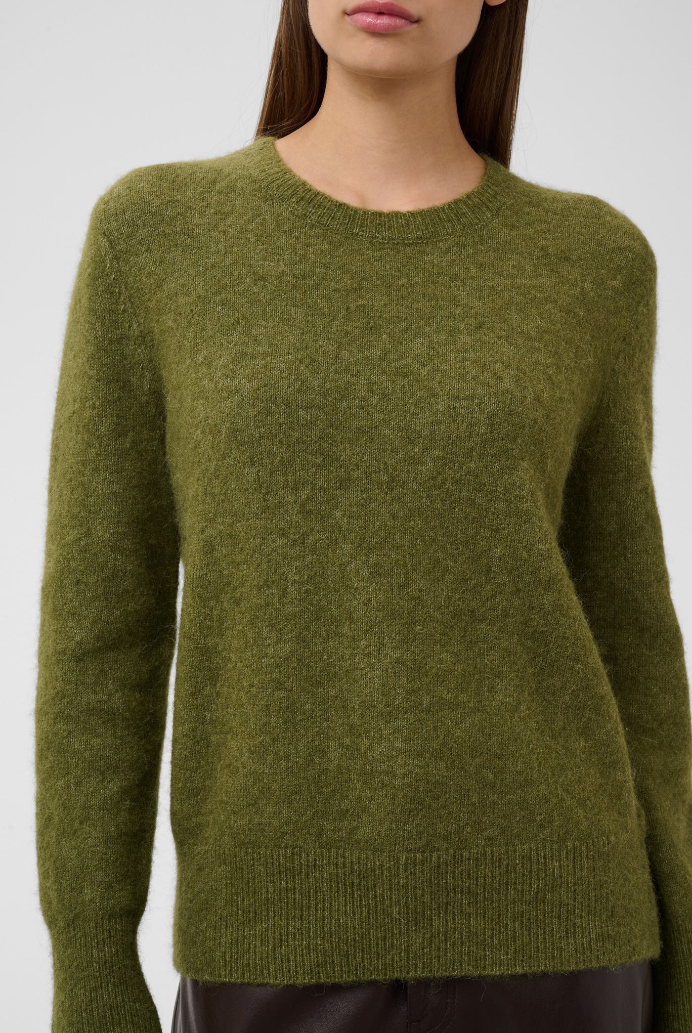 SLAnina Molina Crew-Neck Pullo Loden Green Melange - 1804221 - 30409434
