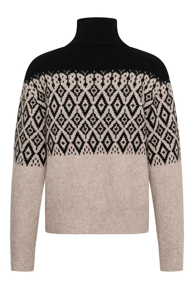 SLKaegan Pullover Black and Pistachio Fair Isle - 30409436 Thumbnail