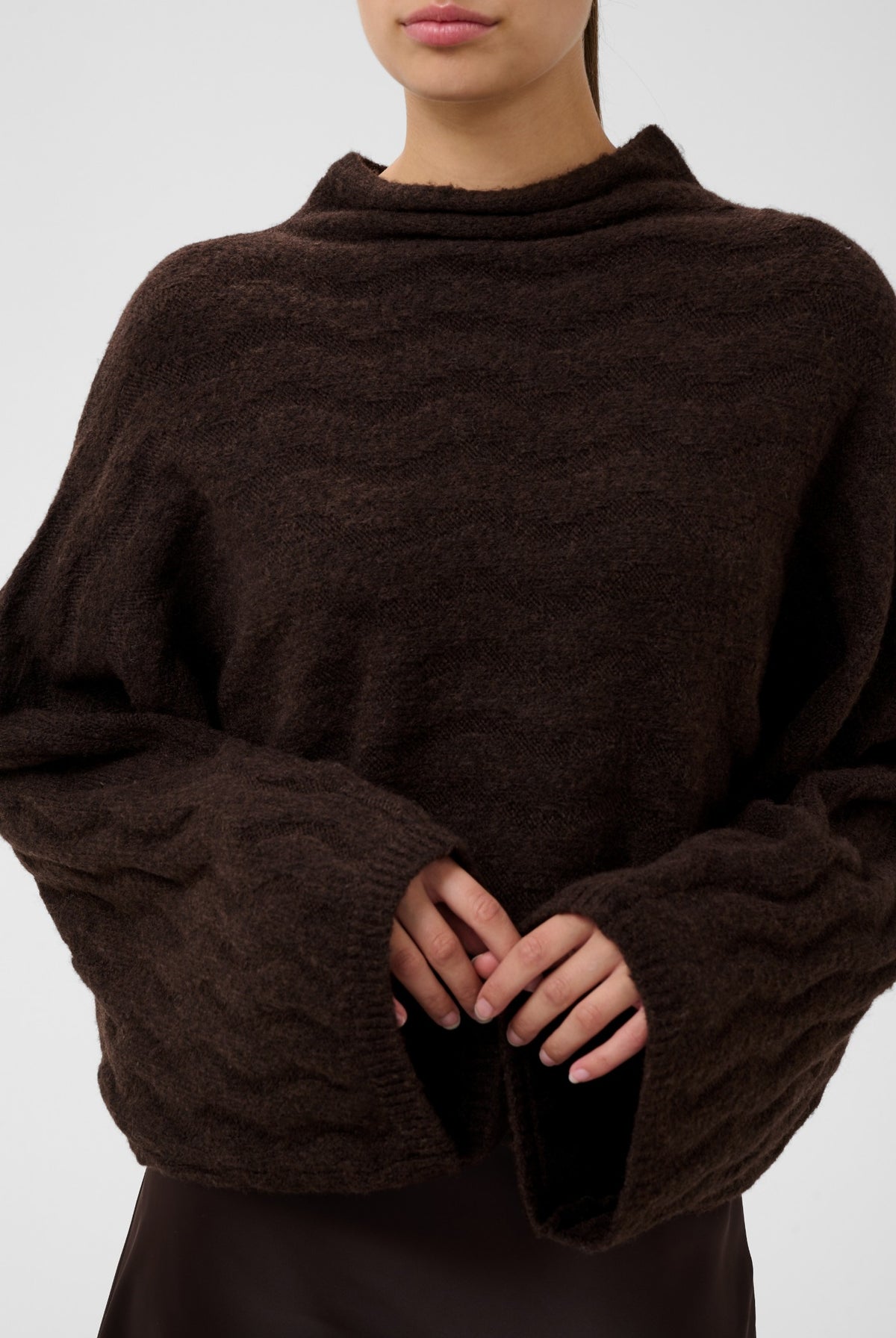 SLIdalia Poncho Pullover Ganache Melange - 1910181 - 30409447
