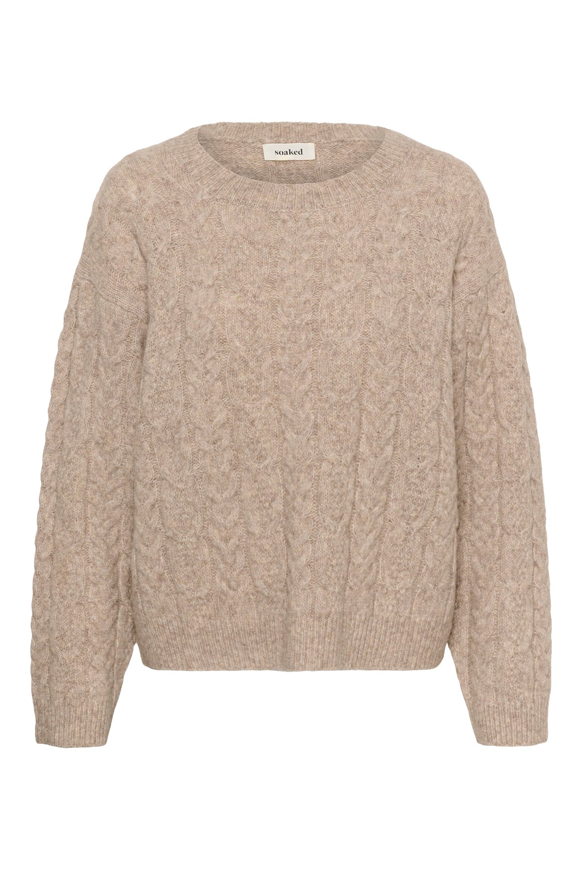 SLIdalia Cable Pullover Walnut Melange - 1811121 - 30409448