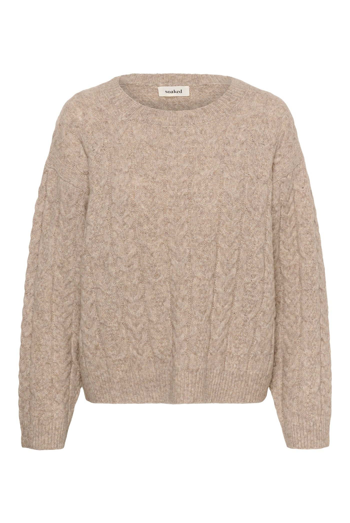 SLIdalia Cable Pullover Walnut Melange - 1811121 - 30409448