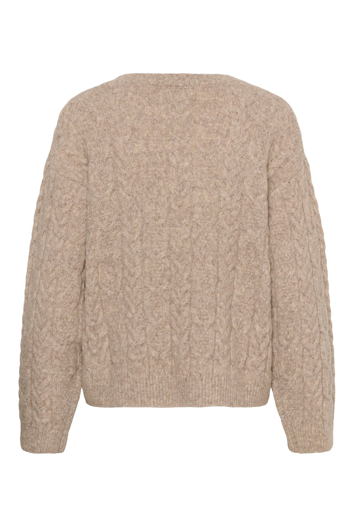 SLIdalia Cable Pullover Walnut Melange - 1811121 - 30409448