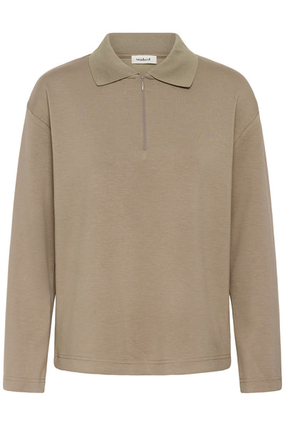 SLMarigold Polo Sweatshirt Walnut - 181112 - 30409473 Thumbnail