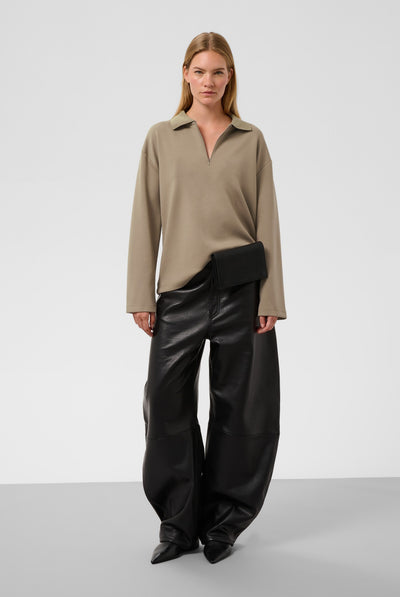 SLMarigold Polo Sweatshirt Walnut - 181112 - 30409473 Thumbnail