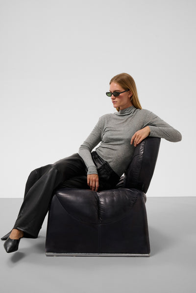 SLInana High Neck Grey Melange - 303161 - 30409482 Thumbnail