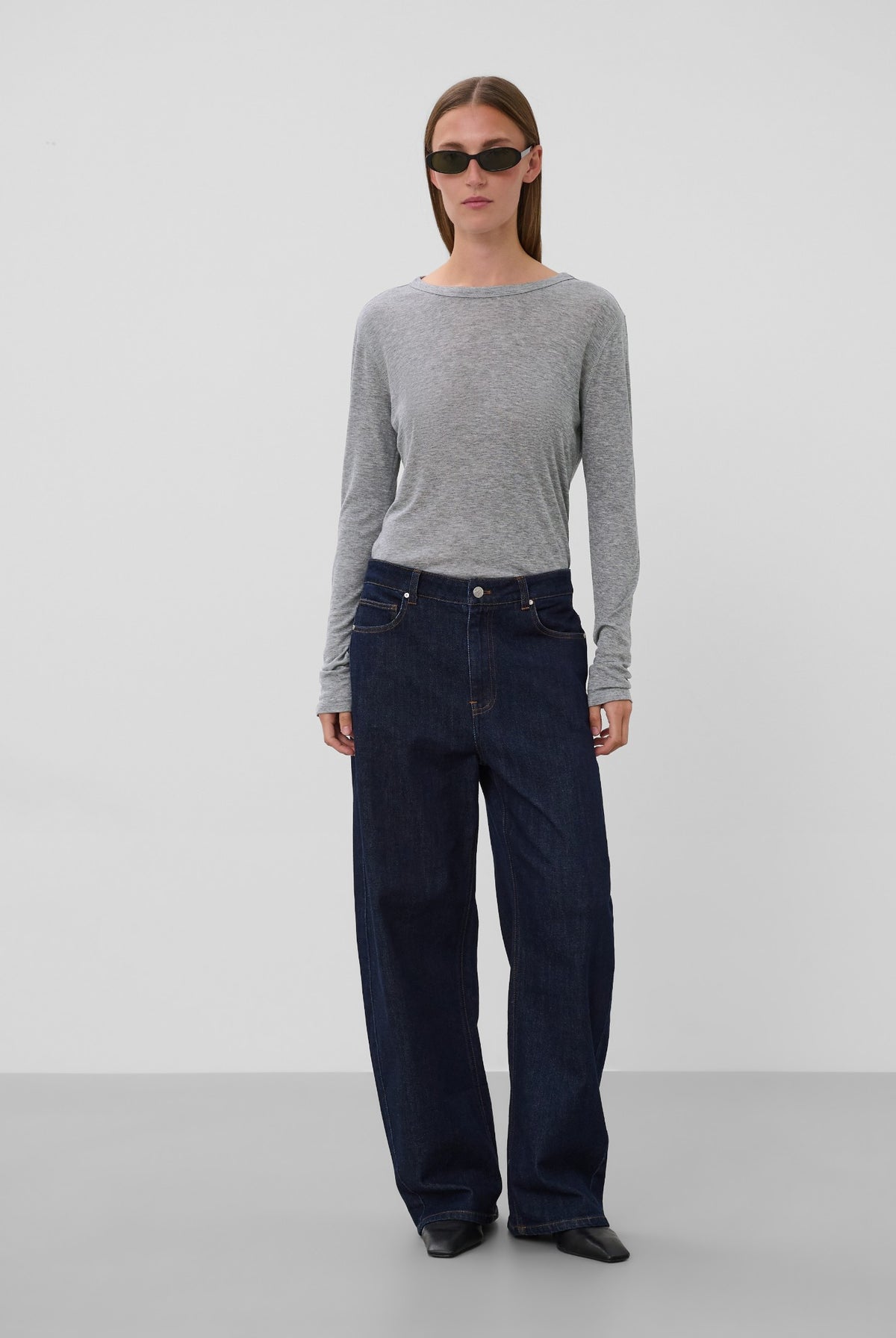 SLInana Crew-Neck Grey Melange - 303161 - 30409483