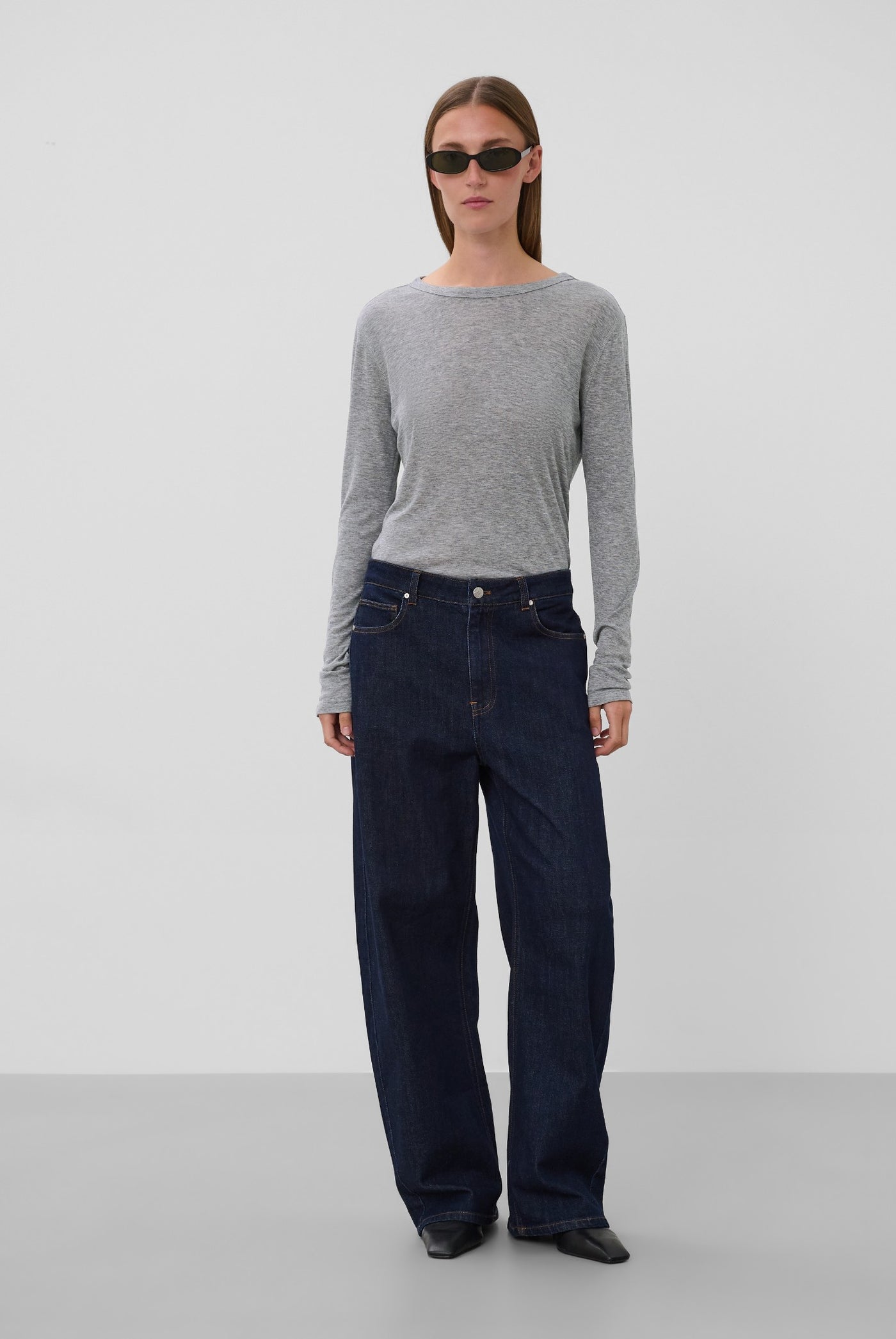 SLInana Crew-Neck Grey Melange - 303161 - 30409483