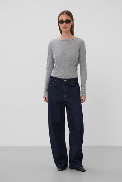 SLInana Crew-Neck Grey Melange - 303161 - 30409483 Thumbnail