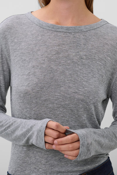 SLInana Crew-Neck Grey Melange - 303161 - 30409483 Thumbnail
