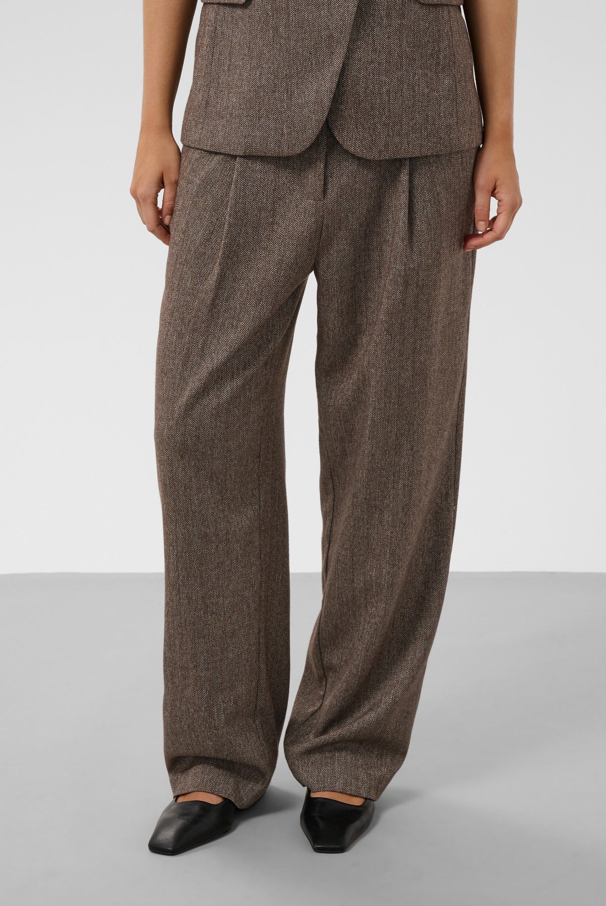 SLKango Pants Ganache herringbone - 305270 - 30409492