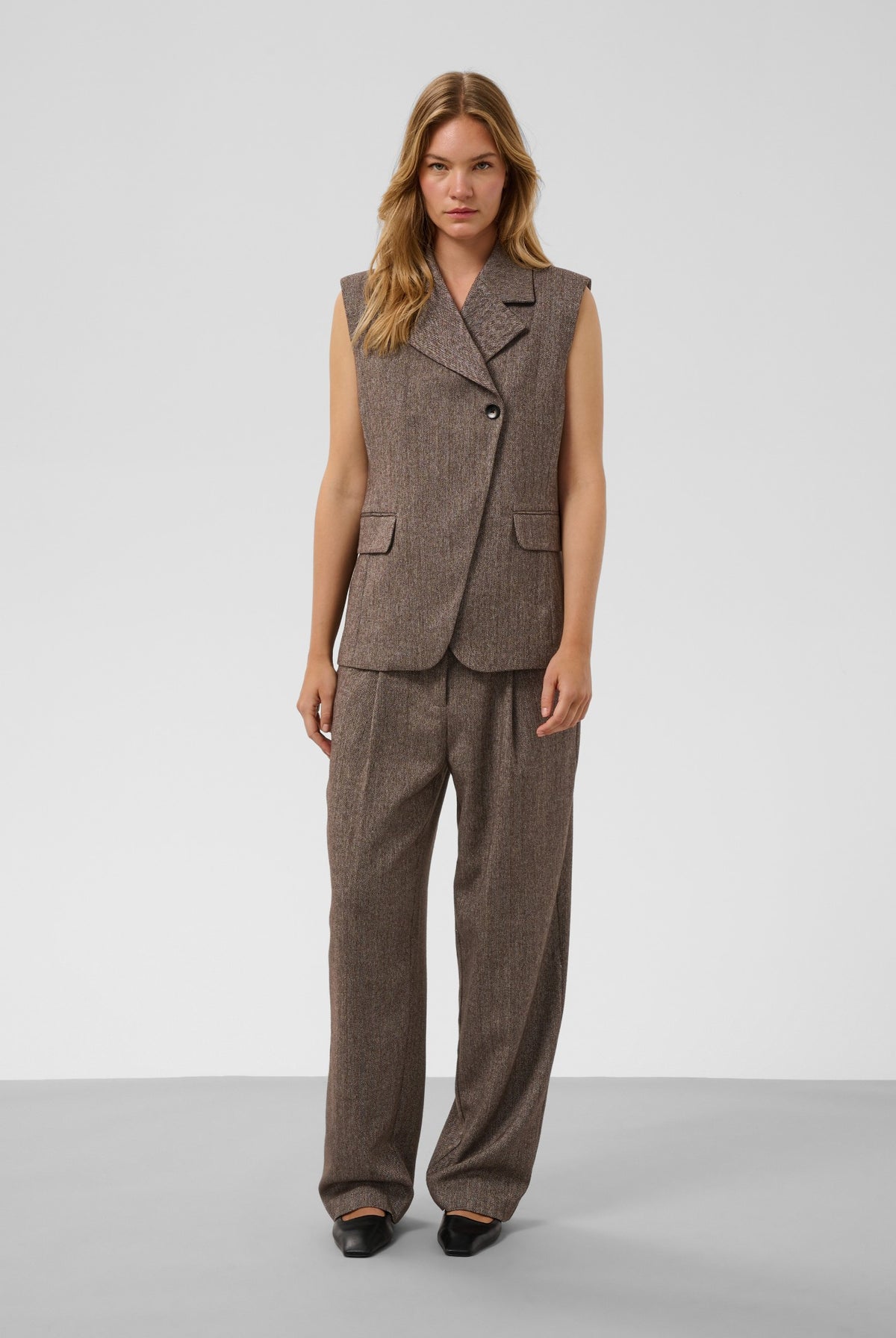 SLKango Pants Ganache herringbone - 305270 - 30409492