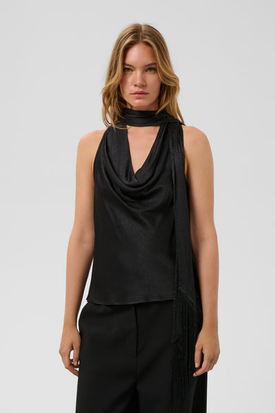 SLMirabella Aragat Scarf Blous Black - 194008 - 30409517 Thumbnail