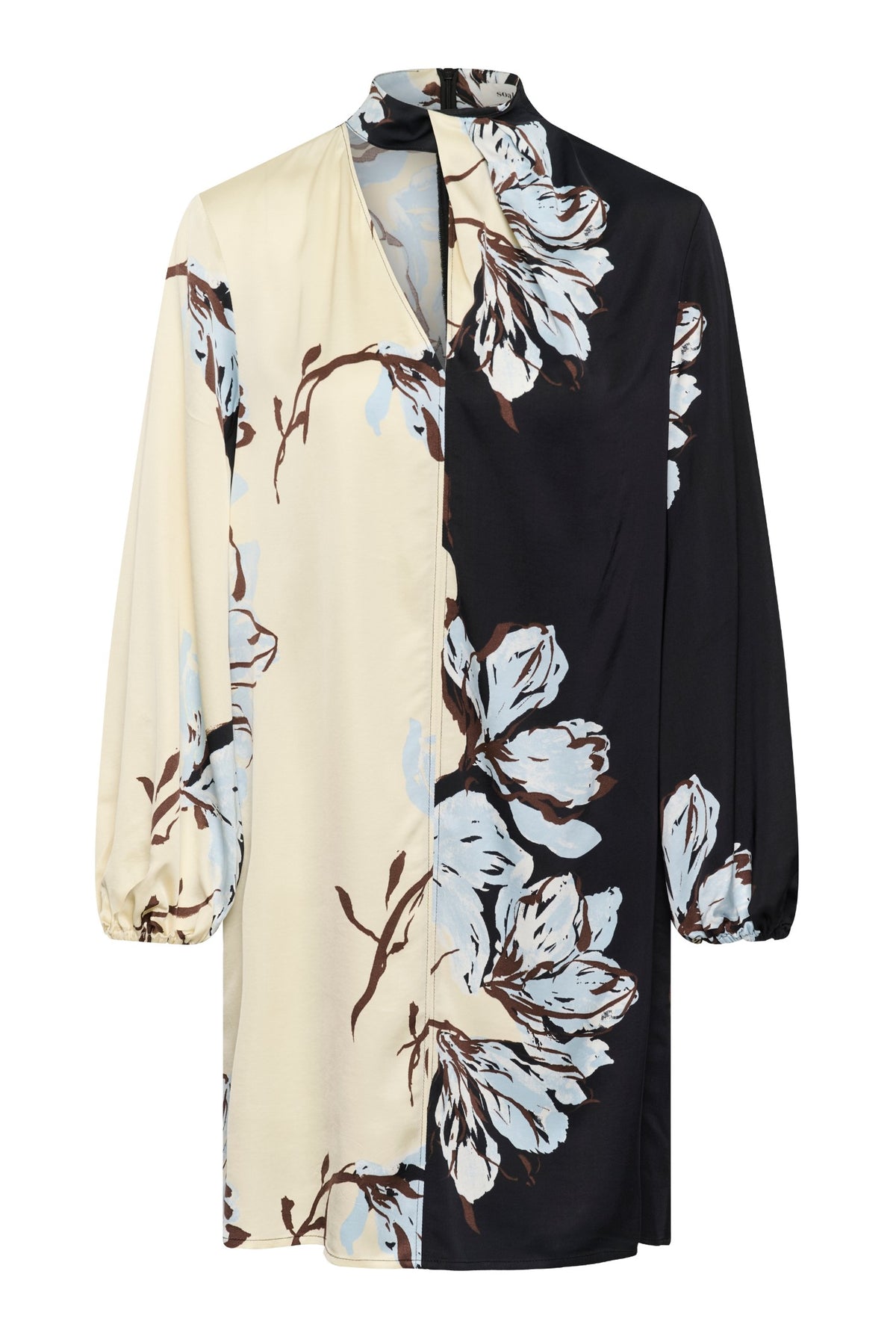 SLCinna Dress Short Pistachio and Black Floral - 3 - 30409546