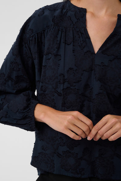 SLAronia Blouse Gathered Night Sky - 193924 - 30409560 Thumbnail