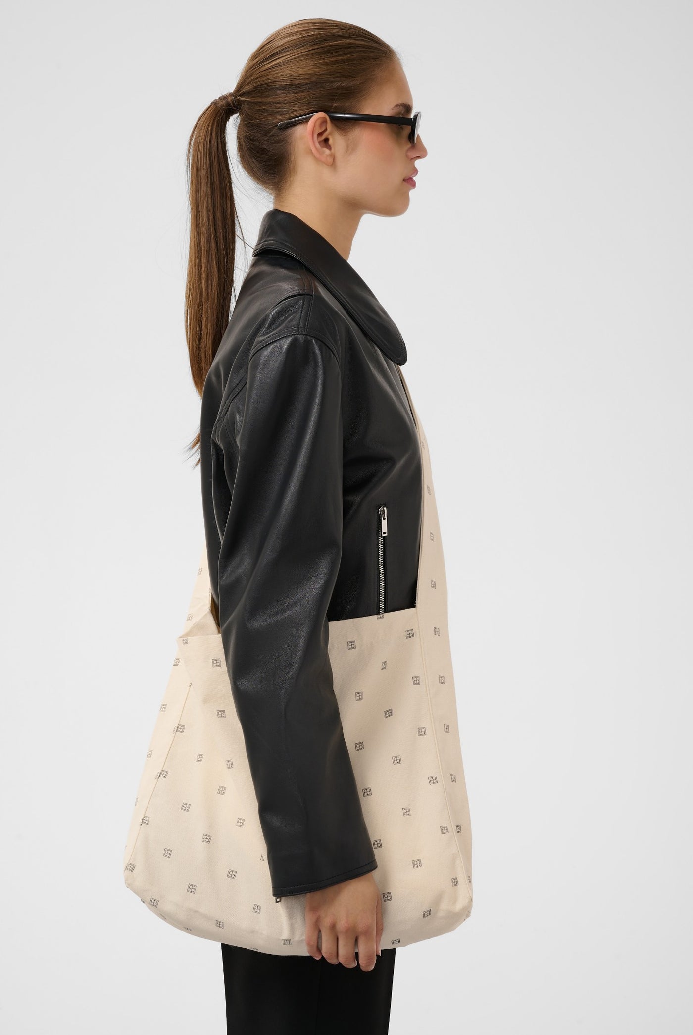 SLCross Body Logo Bag Mini Monogram Oatmeal Print - - 30409596